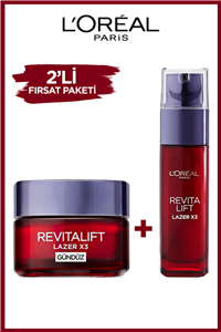 L'Oreal Paris Yaşlanma Karşıtı Revitalift Laser X3 Cilt Serumu 30 ml Gündüz Kremi 50 ml