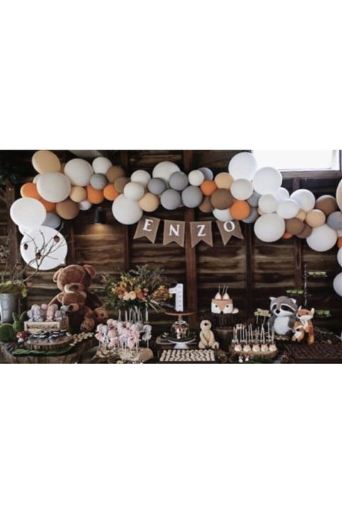 HTS STORE Pastel Balon Zincir 60 Adet