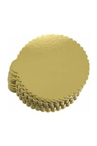 CAN Dekoratif Pasta Altlığı Yuvarlak Gold 18cm 5 Adt