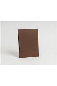 ARTİMED 13×18 cm Kahverengi Dikey Uzun Kapaklı Davetiye Zarfı 100 Adet