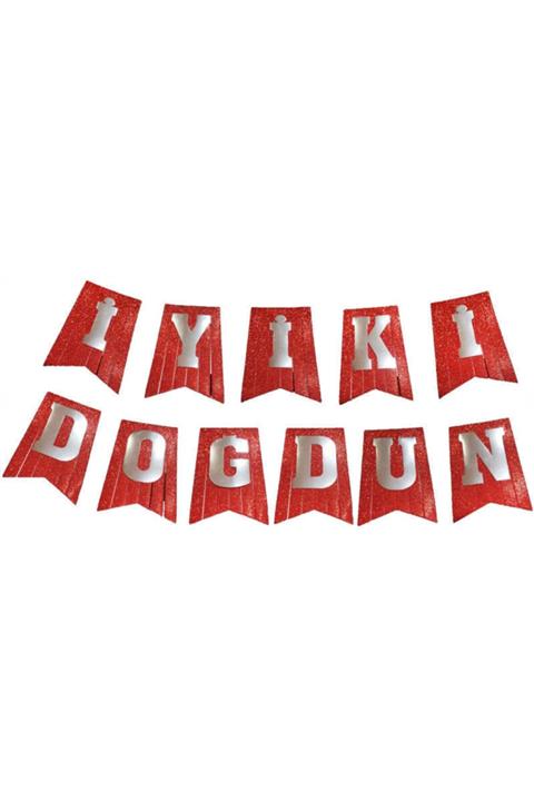 NEWOTO Kırmızı İyiki Doğdun Evadan Flama Pk:1 Kl:100