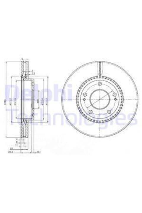 ÖZGÜÇYEDEK Fren Dıskı On Ix20 10 I30 07 / Ceed 07 Soul 09 Soul 14 Venga 09 Havalı 280