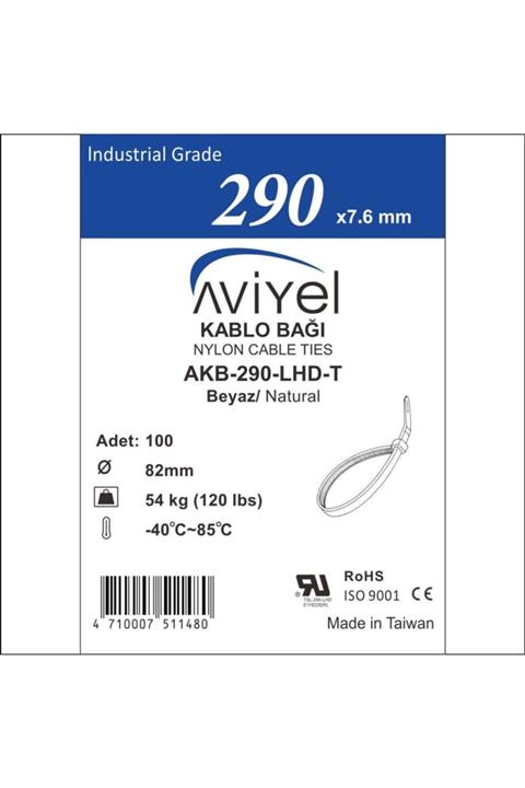 Haksatelektrik Aviyel Kablo Bağı Beyaz 7,6x290