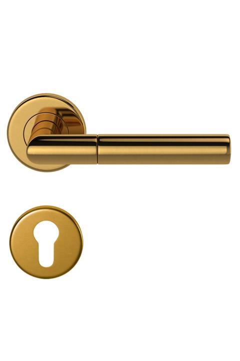 Condi Collection Condı 103 Pvd Altın Rozetli Kapı Kolu Altın Rozetli Yale Sağ