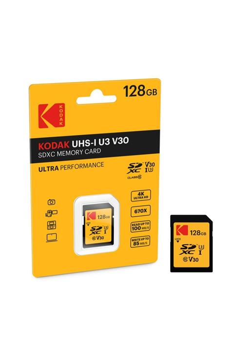 Kodak Sdxc 128gb Class10 U3 Ultra Performans Sd Hafıza Kartı