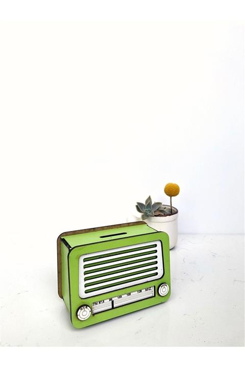 Beauty Box Ahşap Dekoratif Küçük Boy Radyo Kumbara