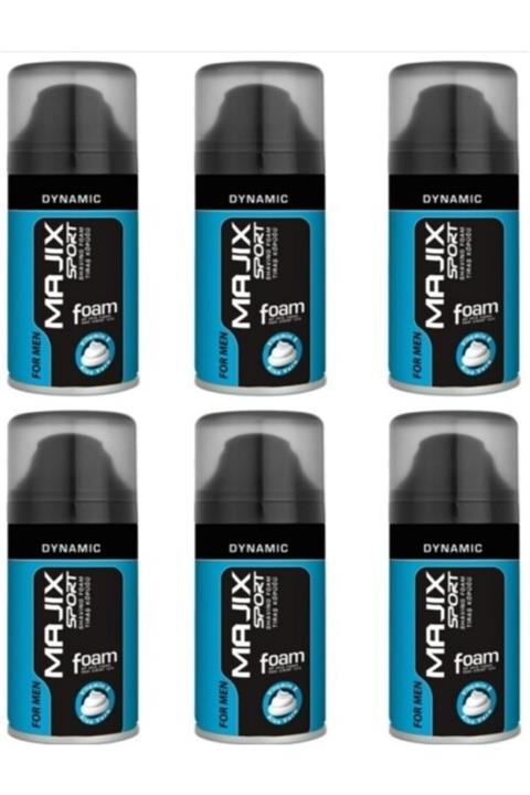 Majix Sport Dynamic Tıraş Köpüğü Seyehat Boyu 100ml X 6 Adet