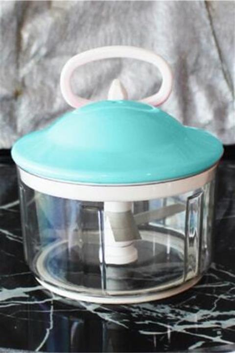 BigBazaar Paslanmaz 3 Bıçaklı Ipli Pratik El Rondosu-pratik El Blender-3 Bıçaklı Çek Bırak Pratik Doğrayıcı