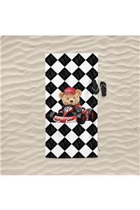DECOSEW Teddy Bear Figürlü Özel Tasarım Plaj Havlusu