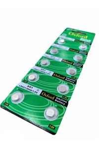 ATAELEKTRONİK 1 Kart 10 Adet Pil Buton Düğme Alkaline Ag1 1.55v 10'lu Paket Button Cell Oxford Onlu Paket