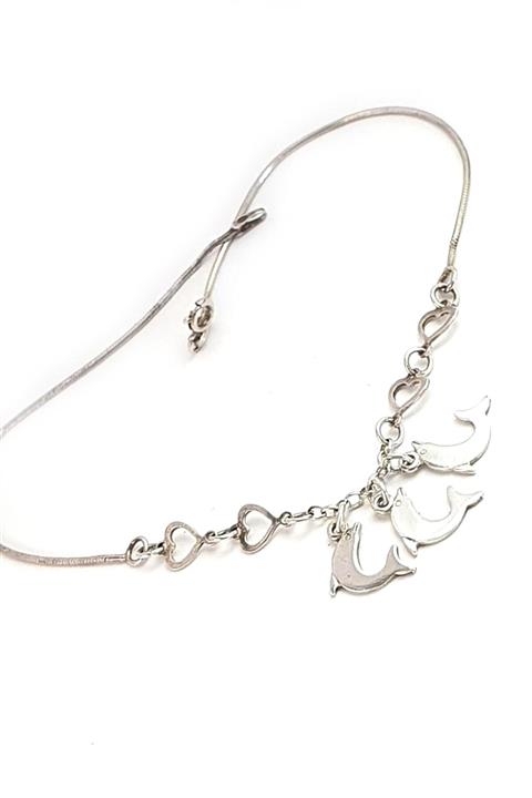 OSESHOP 925 Ayar Gümüş Yunus Figürlü Italyan Halhal