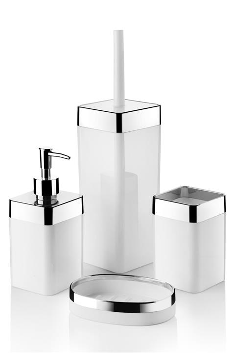 Queen’s Kitchen 4 Parça Akrilik Metalize Kaplamalı Lüx Banyo Seti