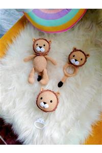 AYYILDIZ HOBİ ATÖLYESİ Aslan Amigurumi Yenidoğan Set