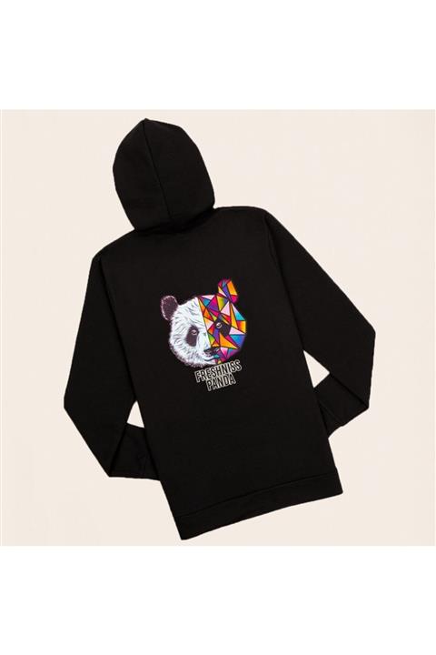 uyguntarz Kapşonlu Sırt Baskılı Şimşek Panda