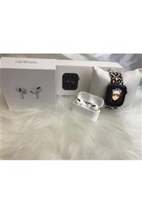 Lavinia Aksesuar Iphone Ve Android Uyumlu Watch Fk88 Siyah Çift Düğme Aktif Akıllı Saat 2.nesil Airpods Kulaklık