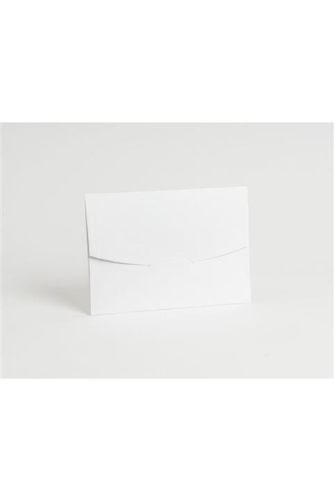 ARTİMED 14×20 cm Beyaz Yatay Oval Kapaklı Davetiye Zarfı 100 adet
