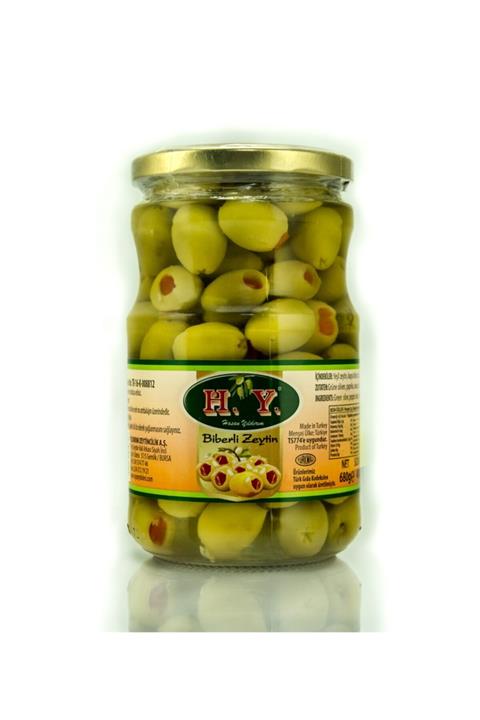 Hakan Yıldırım Cam Kavanoz Yeşil Biberli Zeytin 400 gr 201-260