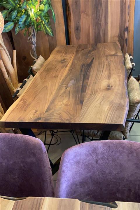 decoconsept Deco Consept Doğal Ahşap Kütük Ceviz Masa