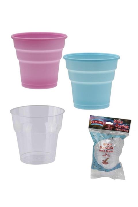 Pratikon Plastik Mika Bardak 5 Renkli Pr1151