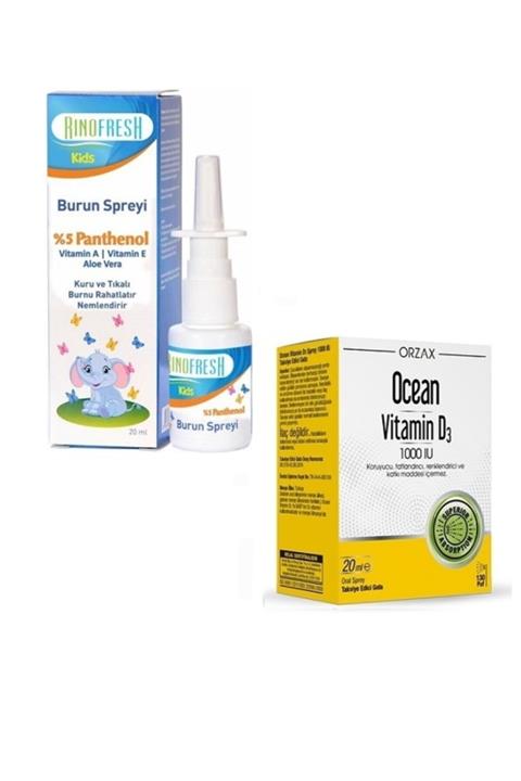 RINOFRESH Çocuklar Için Panthenol Burun Spreyi 20 Ml + Vitamin D3 1000 Iu 20 Ml