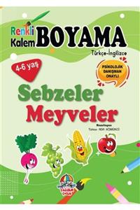 Yağmur Çocuk Renkli Kalem Boyama - Sebzeler Meyveler