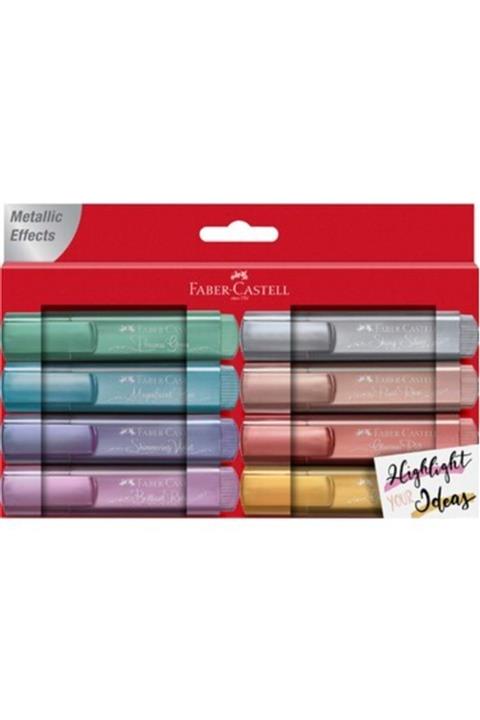 Faber Castell Faber-castell Fosforlu Kalem Metalik Renk - 8 Li Set