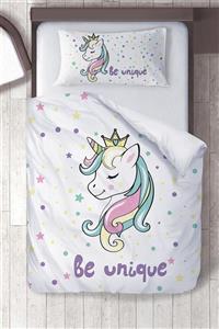 instababyrooms Pamuklu Mikro Saten New Unicorn Kız Bebek Odası Bebek Nevresim Takımı