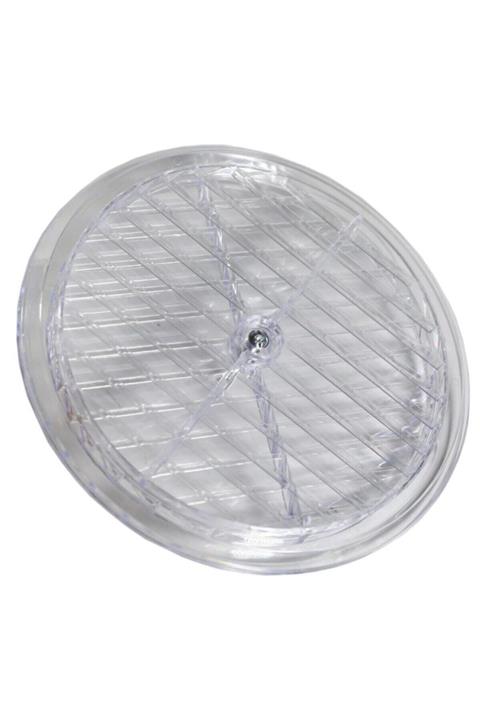 Badem10 Doğalgaz Havalandırma Yuvarlak Mutfak Cam Menfezi Şeffaf 18 Cm