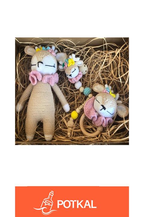 Potkal Hediye Fabrikası Sevimli Geyik Uyku Arkadaşı Oyun Seti  Oyuncak Dişlik