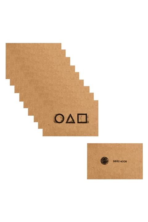 ZeytinReklam Squid Game Iş Kartı 25 Adet - Squid Game 4 Adet Sticker - Squid Game Kart