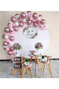 selens party Pembe Pastel Balonlar Balon Zinciri 60 Adet