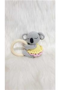 ON MARİFET Amigurumi Organik Örgü Oyuncak Koala Çıngırak
