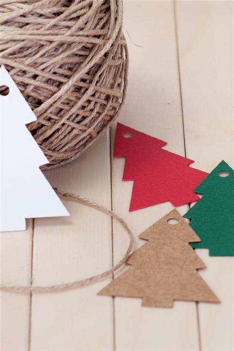 Funbou Renkli Etiket Çam Beyaz