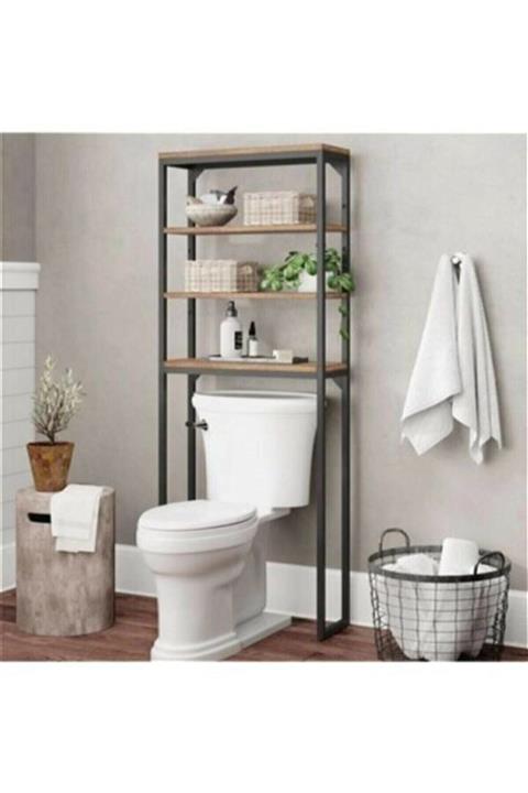 GBHOMEGARDEN Wc Arkası Klozet Üstü Raf 3 Raflı Banyo Düzenleyici