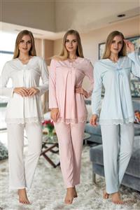 Effort Pijama Effortt 4032 Lohusa Pijama Takımı Ekru