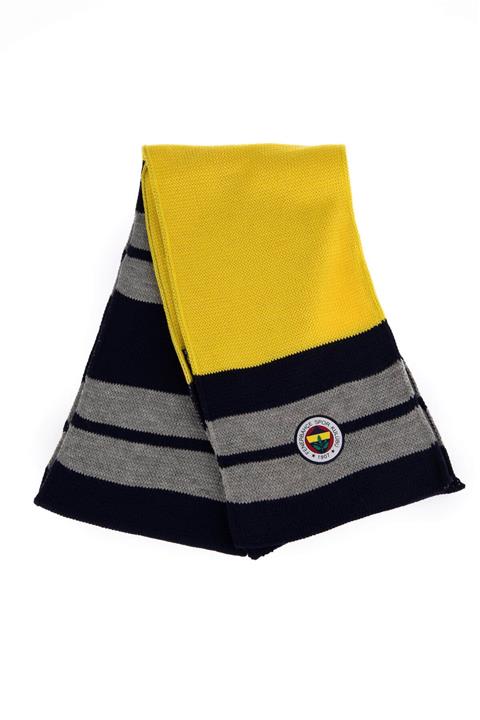 Fenerbahçe Fenerbahçe Gri Şeritli 6 Renk Logo Atkı