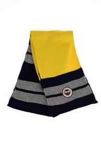 Fenerbahçe Fenerbahçe Gri Şeritli 6 Renk Logo Atkı