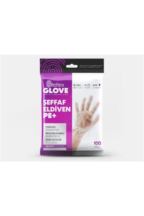 Reflex Glove Tek Kullanımlık Hışır Eldiven 1000 Adet (100!lü Paket 10 Adet)
