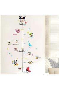 ZOOYOO Mickey Minnie Mouse Boy Ölçer Kız Kreş Anaokulu Montessori Çocuk Bebek Duvar Çıkartması Sticker