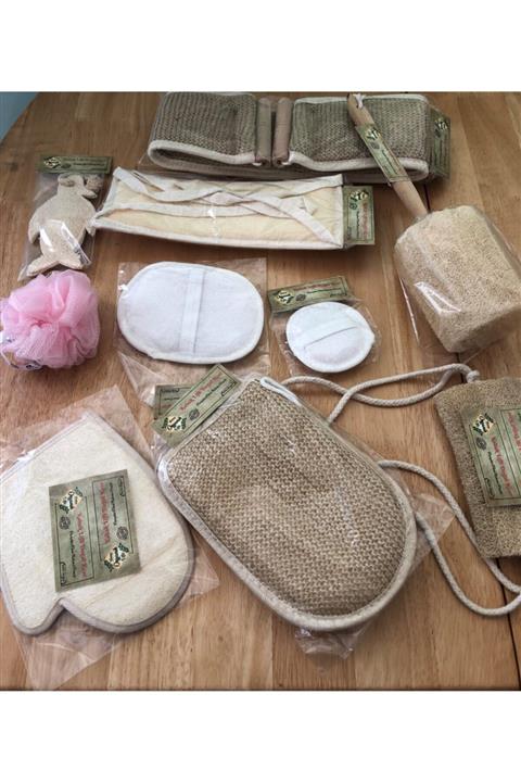 HATAY ORGANİK LİFE Doğal Kabak Lifi Banyo Seti