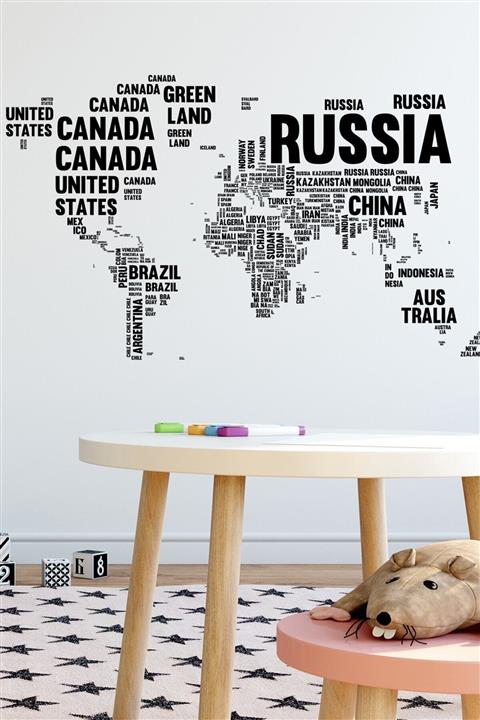 Kt Grup Dünya Haritası Ülke Isimleri Yazılı