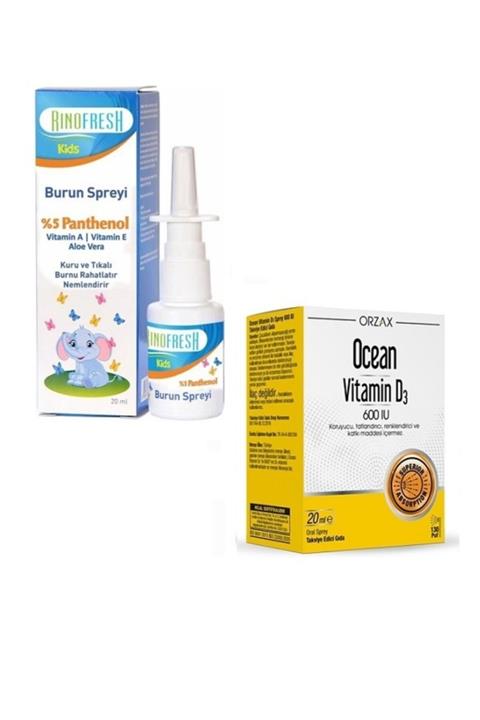 RINOFRESH Çocuklar Için Panthenol Burun Spreyi 20 Ml + Vitamin D3 600 Iu 20 Ml