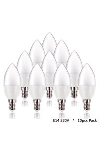 Led Mb Günışığı 10 Adet 5w Buji Mum Ampul Avize Abajur Ampul 10 Adet