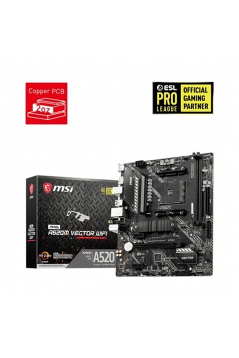 MSI Mag A520m Vector Wıfı Ddr4 S+v+gl Am4