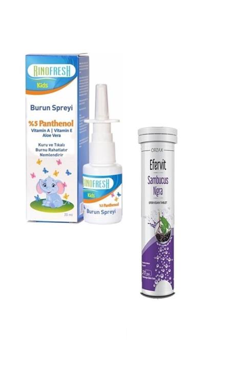 RINOFRESH Çocuklar Için Panthenol Burun Spreyi 20 ml Sambucus Nigra 20 Efervesan Tablet