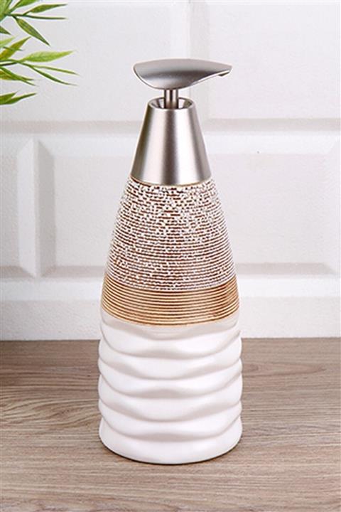 LoveQ Beyaz Kahve Desenli Sıvı Sabunluk Unr-091