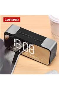 LENOVO L022 Kablosuz Bluetooth Hoparlör Led Ayna Çift Alarm Saat Fm Radyo