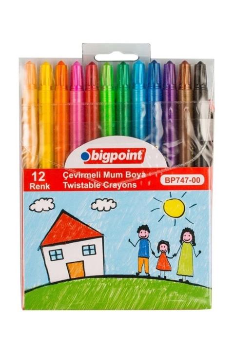 Bigpoint Çevirmeli Mum Boya - 12 Renk 150503