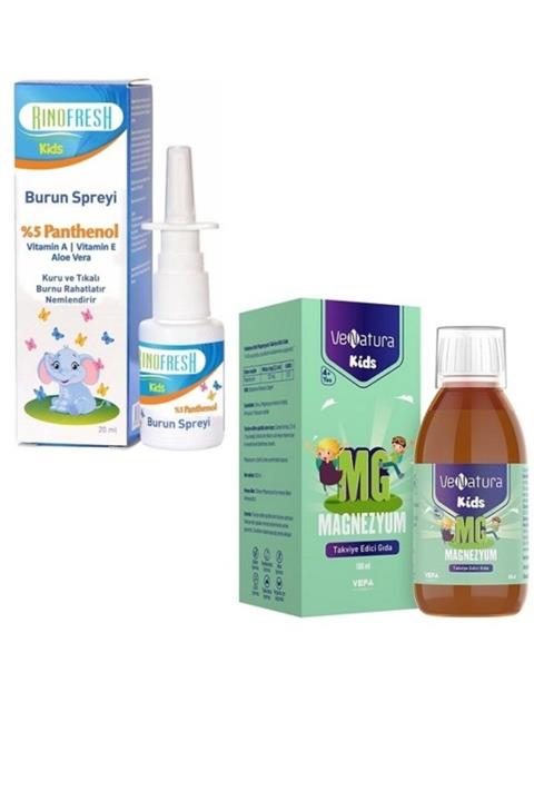 RINOFRESH Çocuklar Için Panthenol Burun Spreyi 20 Ml+ Çocuklar Için Magnezyum 100 Ml