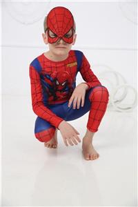 pijama moda Mavi Kırmızı Spiderman Çocuk Kostümü - Örümcek Adam Çocuk Kostümü